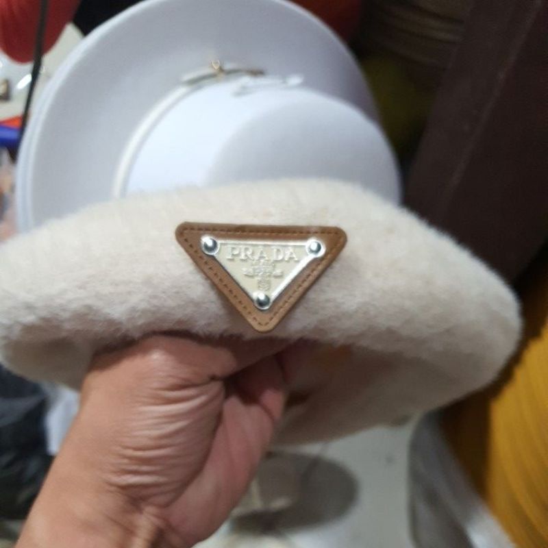 Mũ nồi Prada lông cừu mịn cao cấp hàng QC