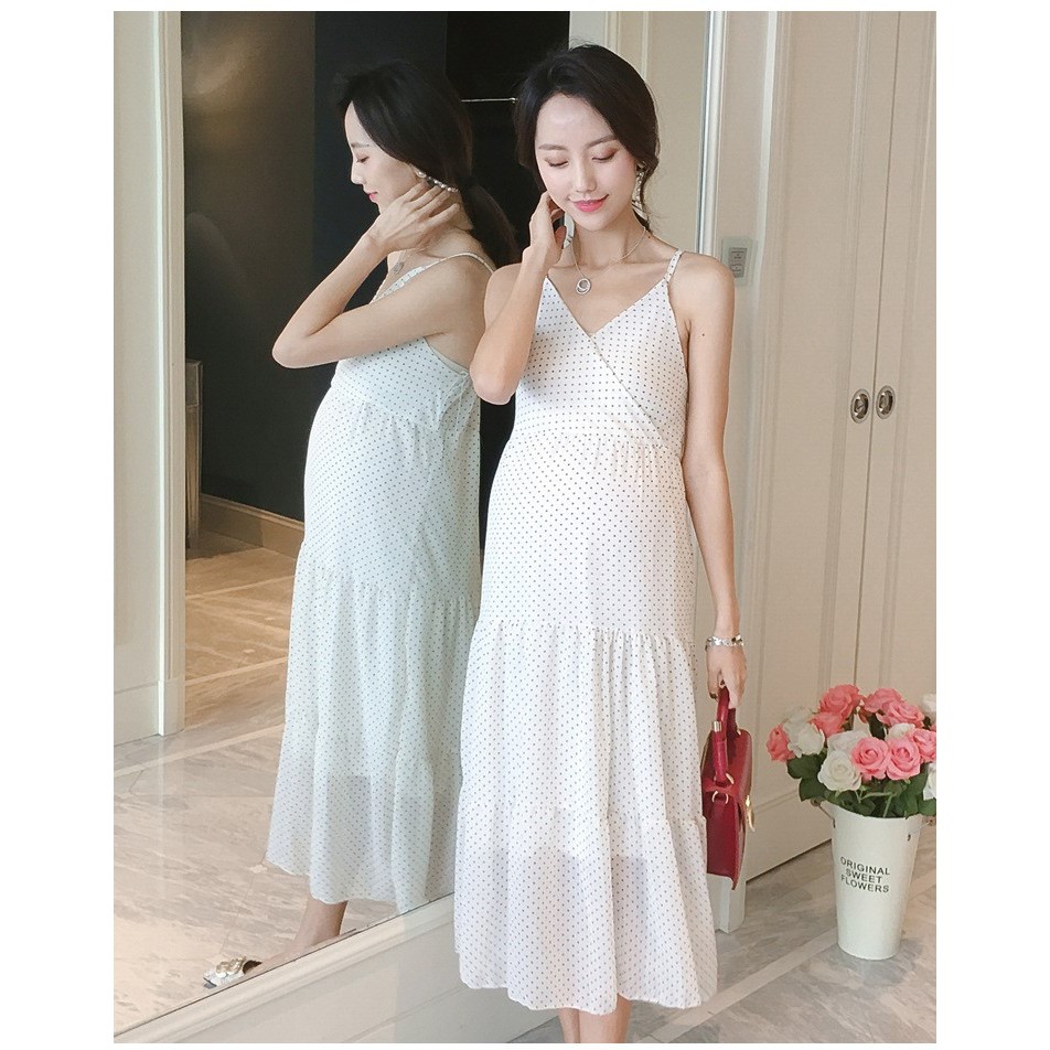 Váy Bầu Đầm Bầu Xinh 2 Dây A1462