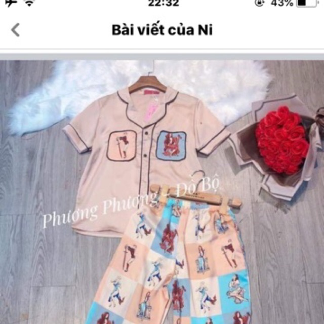 Bộ lụa pizama