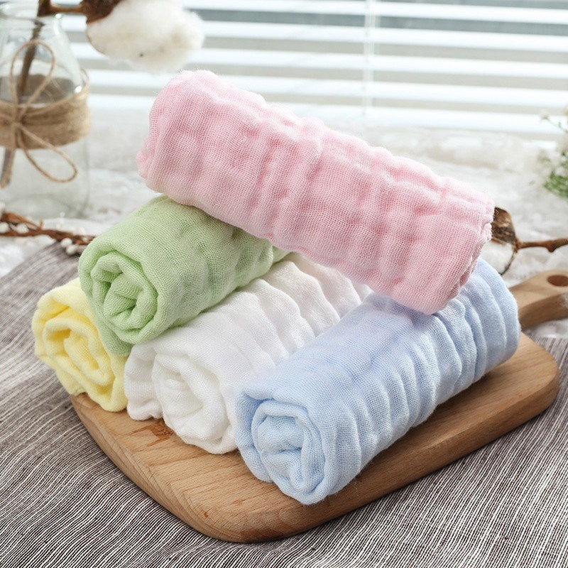 Yếm Ăn Cotton 6 Lớp Mềm Mại Cho Bé