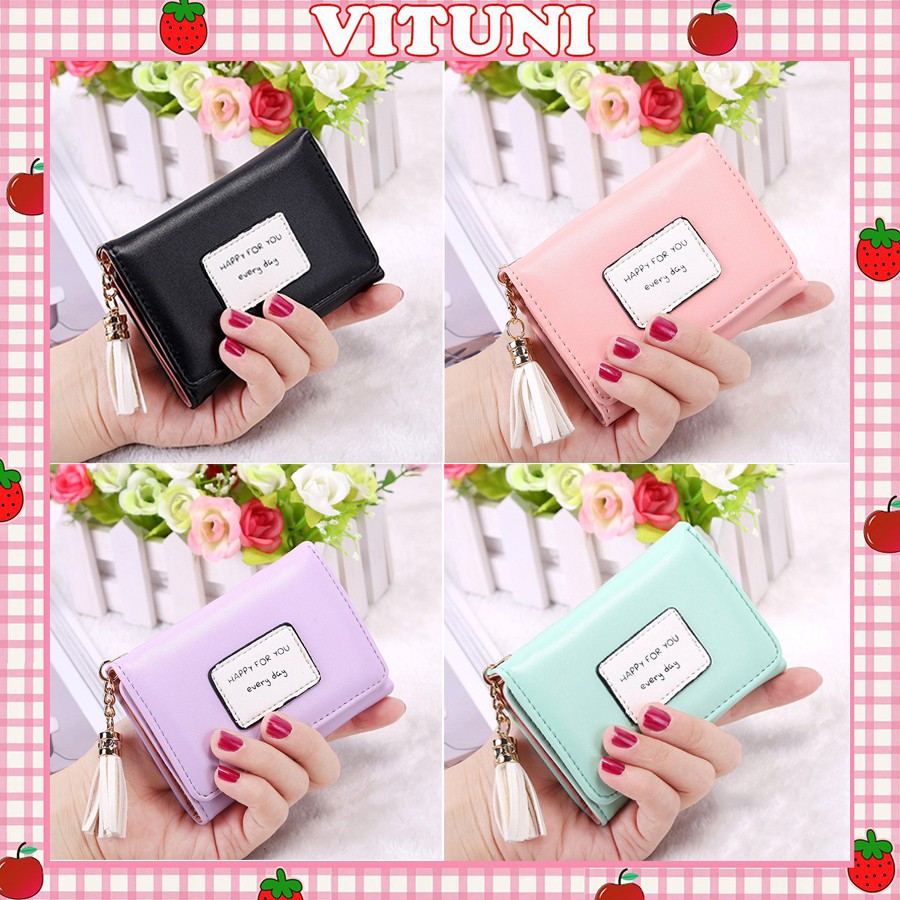 Ví nữ mini Vituni bóp nữ cầm tay mini đựng tiền đừng thẻ siêu tiện dụng VN14