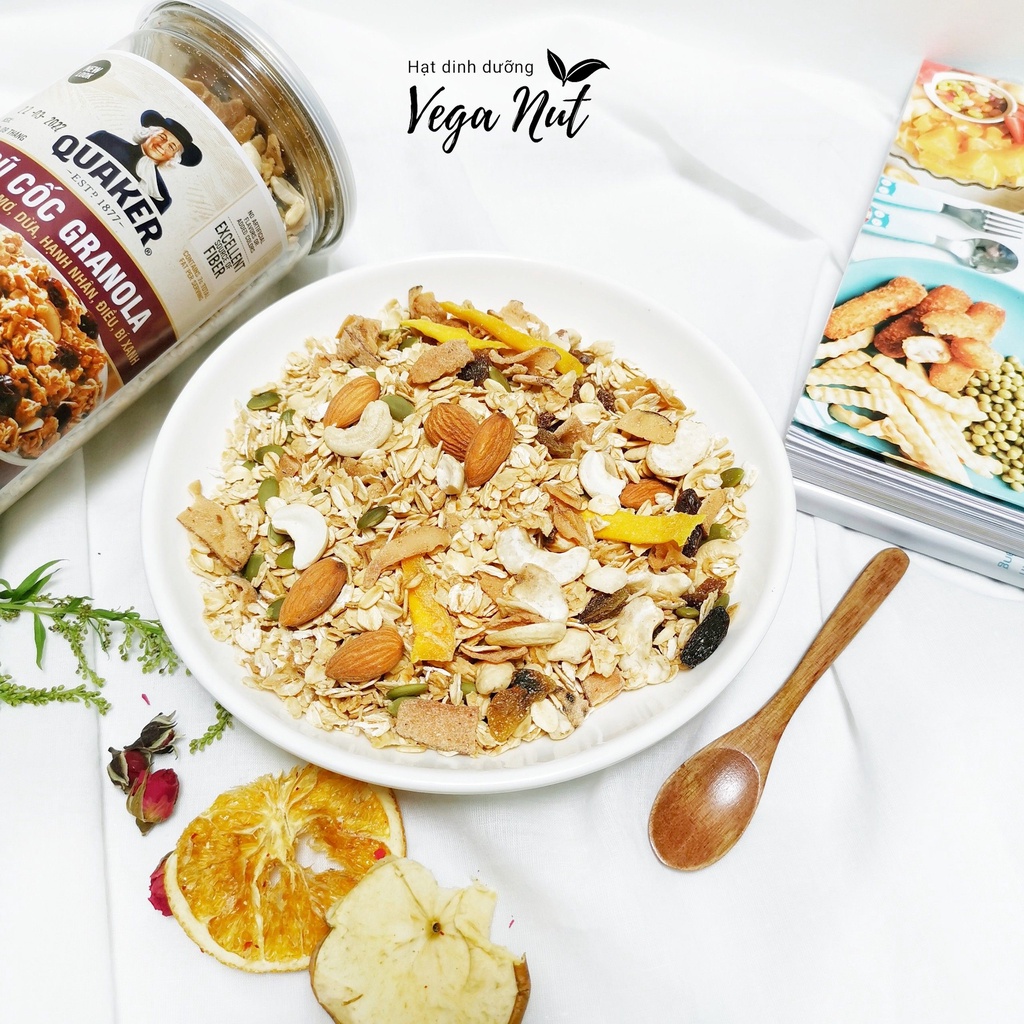 500gr Granola Siêu Nhiều Hạt, Ngũ cốc Ăn Kiêng (Hạnh Nhân, Hạt Điều, Hạt Bí, Yến Mạch, Nho Sấy, Dừa Khô,...)