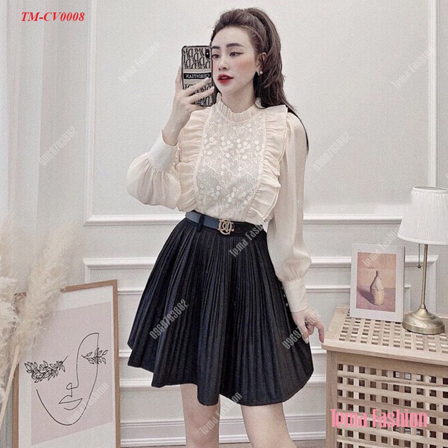 Chân váy xếp ly nữ TEMA - Chân váy ngắn chữ A lưng chung siêu xinh