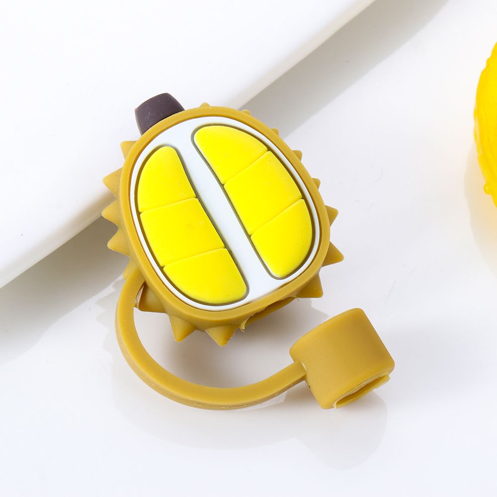 1 Nắp Đậy Ống Hút Bằng Silicon Chống Bụi Thiết Kế Hoạt Hình Dễ Thương Có Thể Tái Sử Dụng