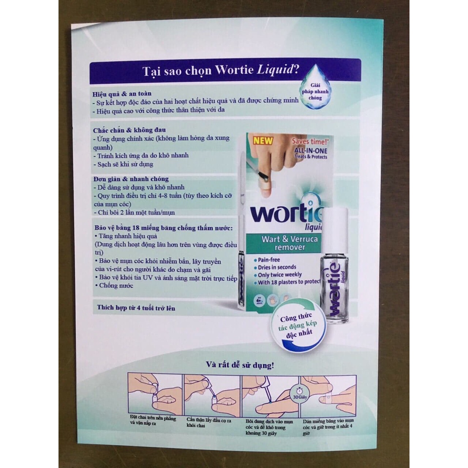 [Hàng chính hãng] Wortie Liquid - Ngăn ngừa mụn cơm ,mụn cóc | BigBuy360 - bigbuy360.vn