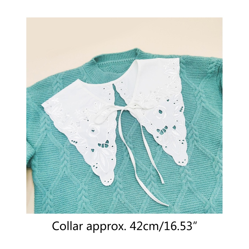 Cổ Áo Rời Cổ Bẻ Phối Ren Rỗng Thời Trang Cho Nữ