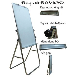Bảng Flipchart viết bút lông Hàn Quốc chân inox Bavico