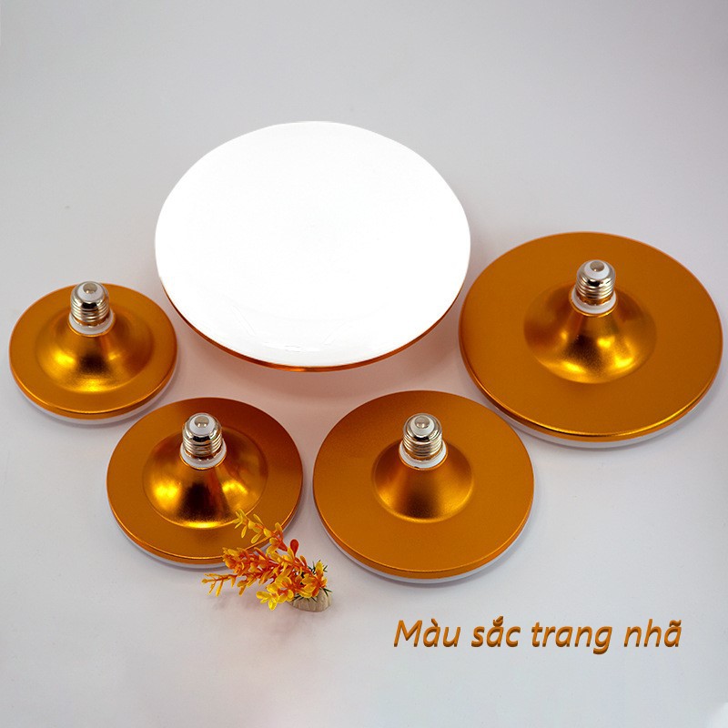 Đèn dĩa bay vỏ nhôm cao cấp - 18W 28W 38W ( ánh sáng trắng - đuôi xoáy chuẩn E27 - bảo hành 12 tháng)