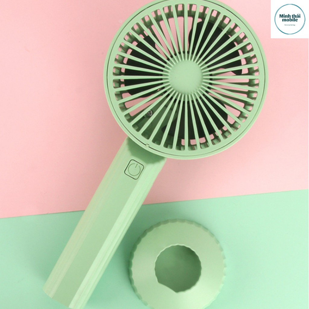 Quạt mini tích điện cầm tay có đế để bàn 3 tốc độ gió | BigBuy360 - bigbuy360.vn