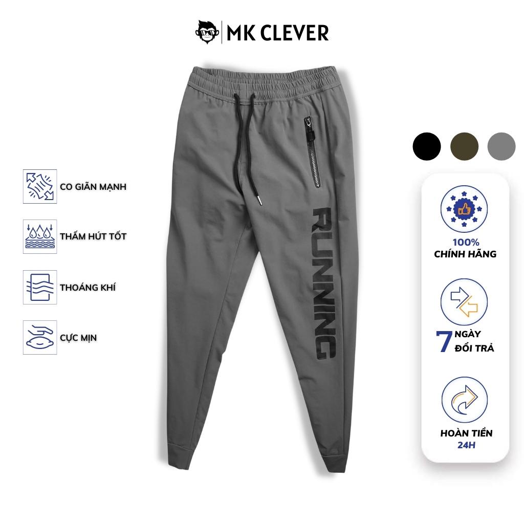 Quần Dài Nam Thể Thao MK CLEVER Vải Gió Ống Bo Cao Cấp Co Giãn Mềm Mại Phù Hợp Vận Động