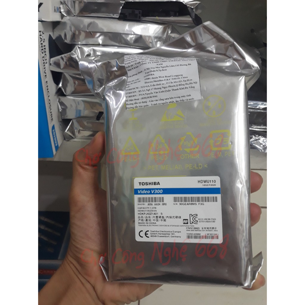 Ổ cứng Camera chuyên dụng TOSHIBA AV 1TB, 2TB, 3TB, 4TB, 6TB Chính hãng BH 36 Tháng - Ổ Cứng 500GB LIKENEW BH24TH