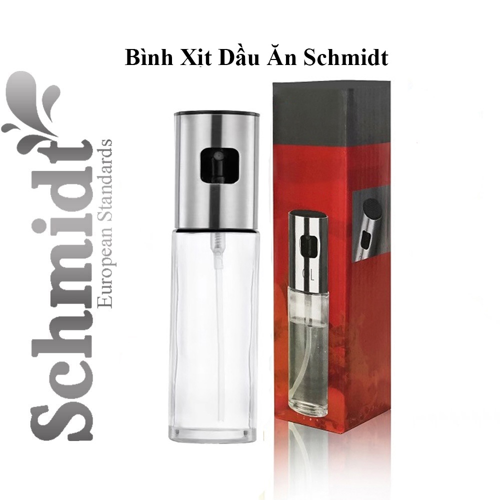 Bình Xịt Dầu Schmidt 100ml Máy Phun Sương Dầu Ăn Và Giấm Chuyên Dụng Cho Nhà Bếp Và Nồi Chiên Không Dầu-Hàng Chính Hãng