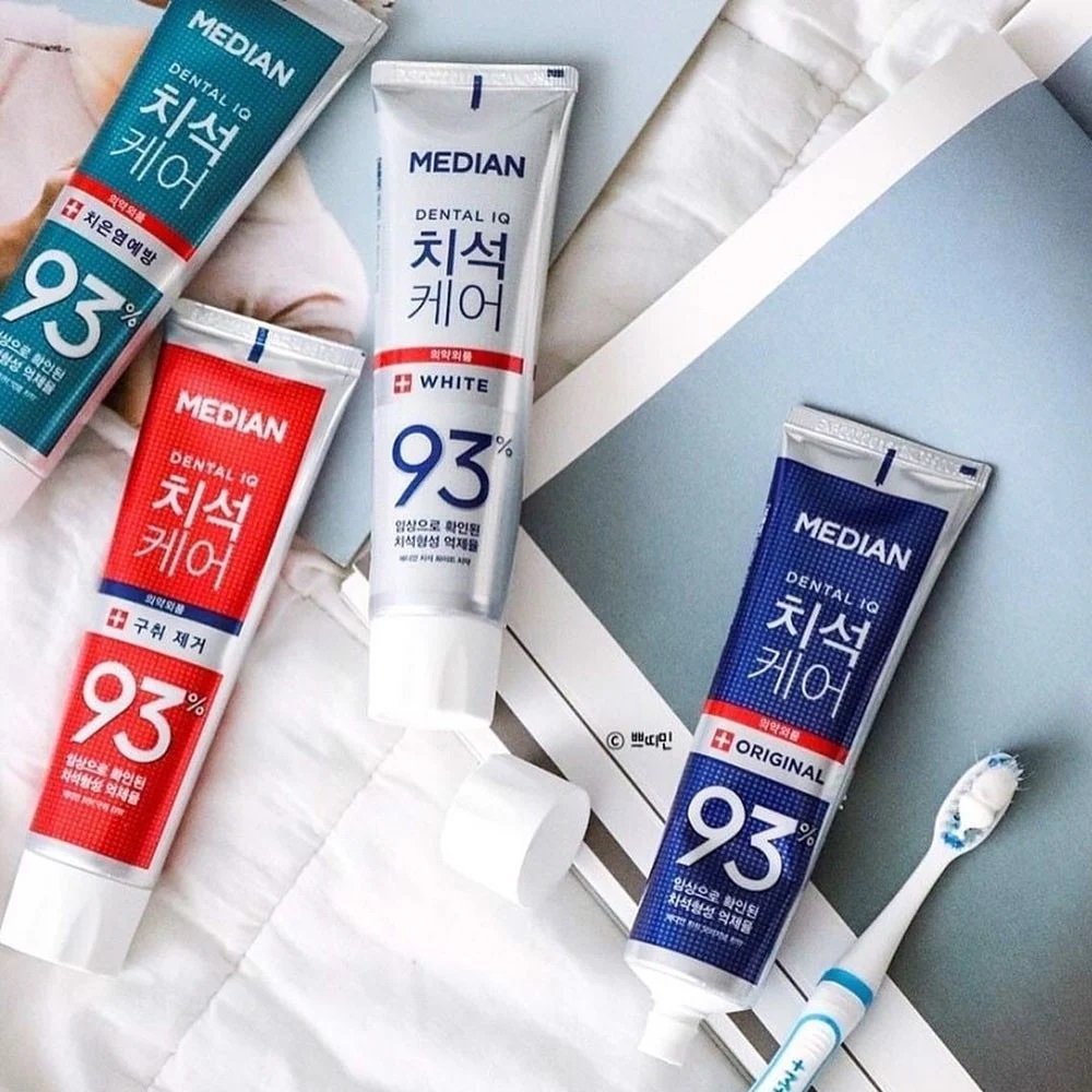 Kem đánh răng Hàn Quốc trắng răng MEDIAN DENTAL IQ 93% 120g sáng bóng NPP Ko Mart