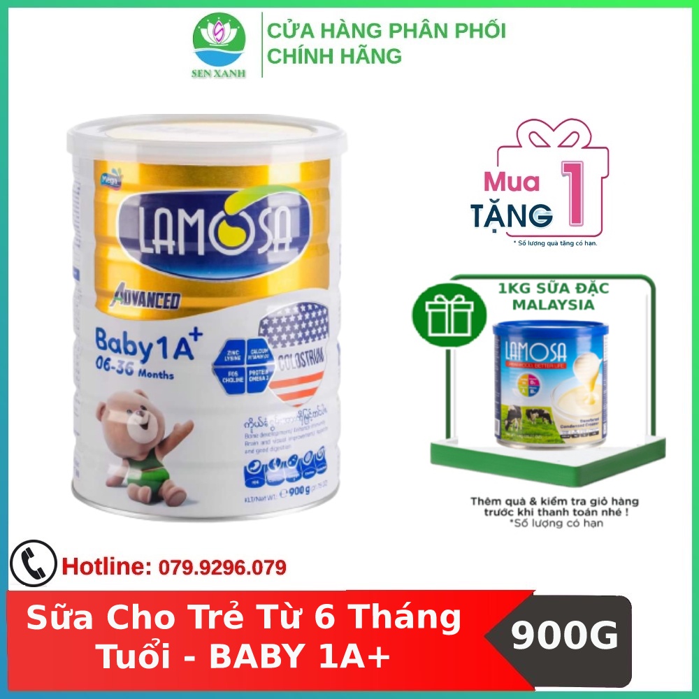 [SenXanh SG] Sữa Bột Có Thành Phần Sữa Non Cho Bé - Lamosa BABY A+ 900G