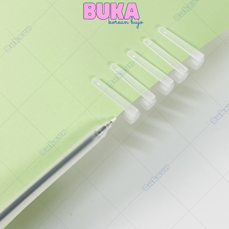 Bút gel BuKa bút bi nước ngòi 0.5mm viết trơn 3 màu đen xanh đỏ mực đều nét chữ đẹp phụ kiện văn phòng phẩm