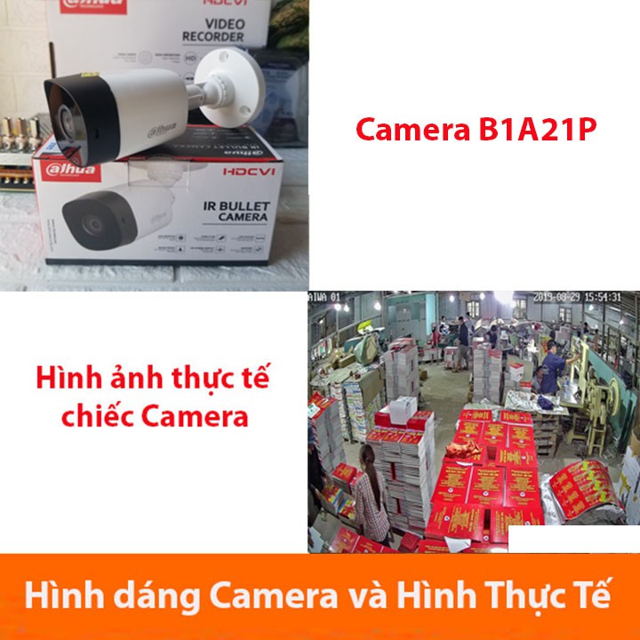 Camera giám sát DAHUA HAC-B1A21P ⚡𝑭𝑹𝑬𝑬 𝑺𝑯𝑰𝑷 ⚡ Full HD, Chống nước, Chống ngược sáng, Hồng ngoại xa - BH 24 Tháng