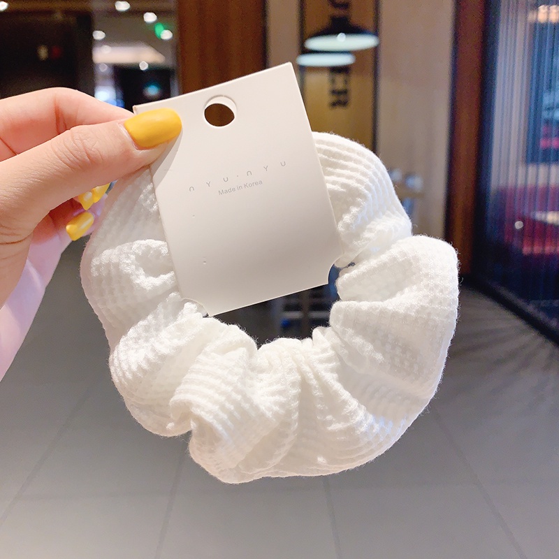 Dây Buộc Tóc Dày Dặn Màu Sắc Đơn Giản Phong Cách Retro Hàn Quốc Cho Nữ