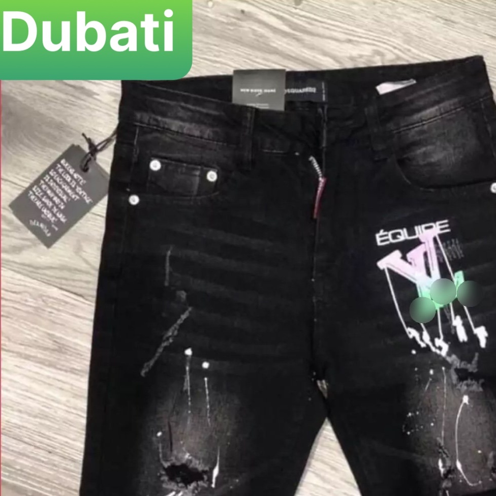 QUẦN SỌT SHORT LỬNG JEAN NAM CHẤT BÒ ĐEN THÊU X...L- DB-3075- DUBATI FASHION