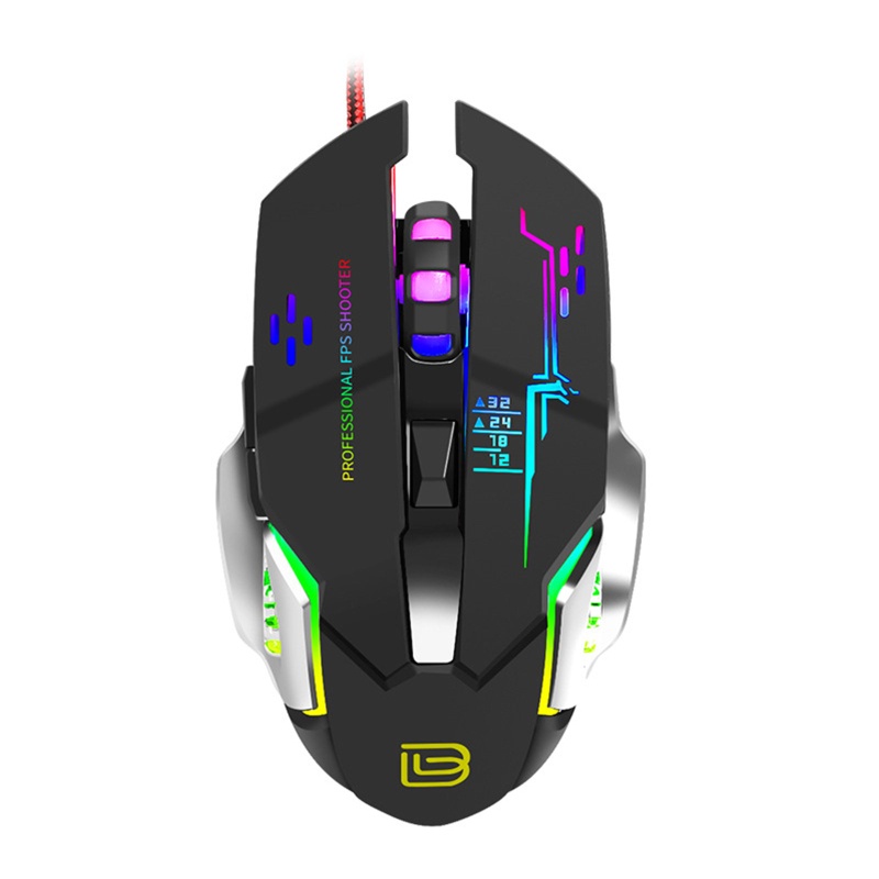 Chuột Quang Gaming btsg 6 Nút Bấm Có Đèn Led 3200DPI