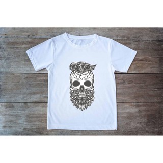 Áo thun in hình Skull barber