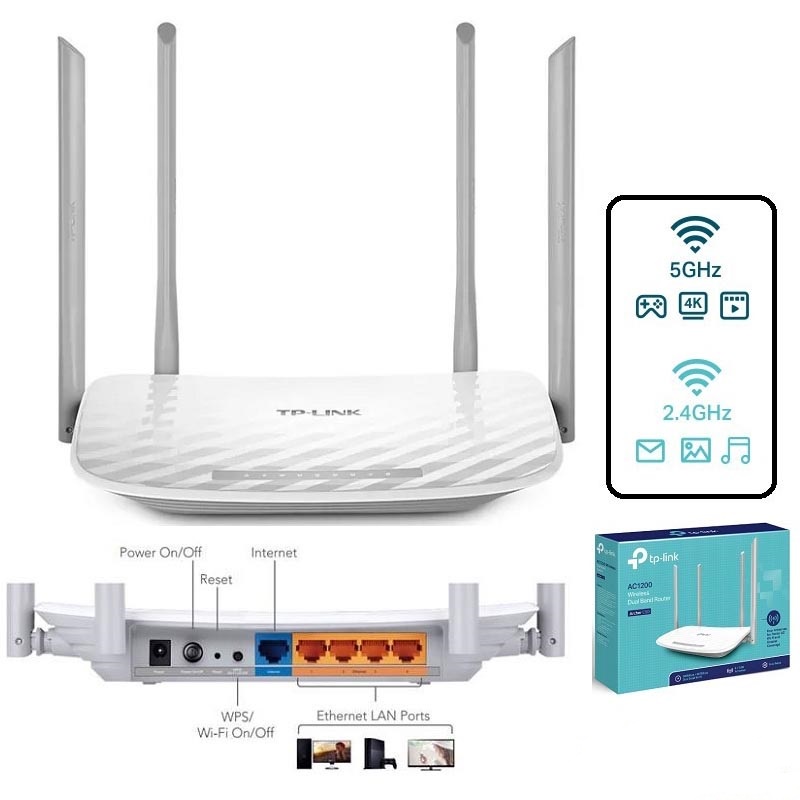 Phát Wifi 4 Râu Tp-Link Archer C50 Wireless Ac1200 Băng Tầng Kép