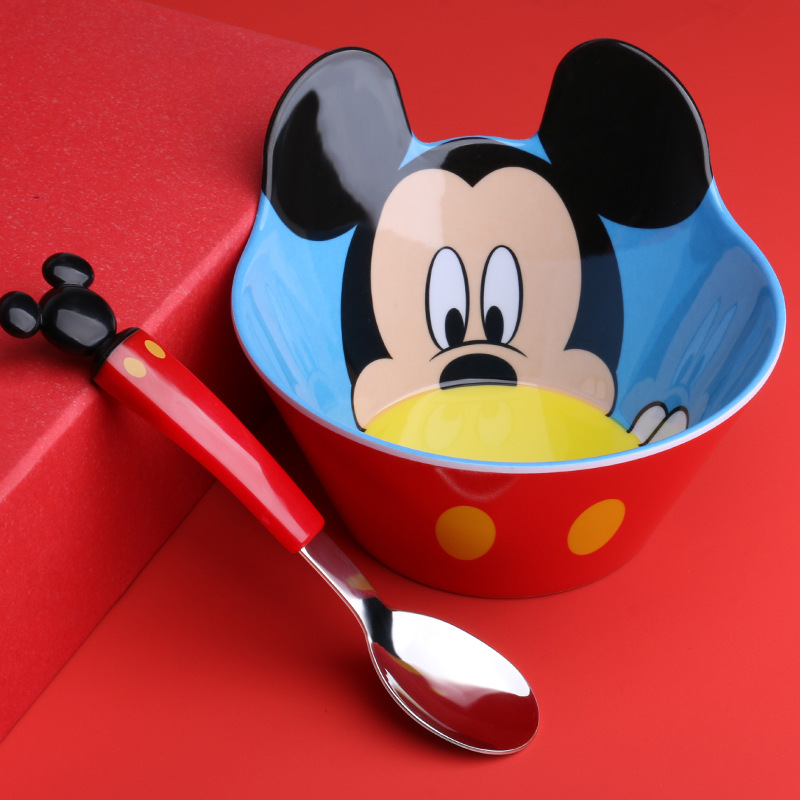 Disney Bộ Tô Muỗng Ăn Hình Chuột Mickey Minnie Dễ Thương Cho Bé