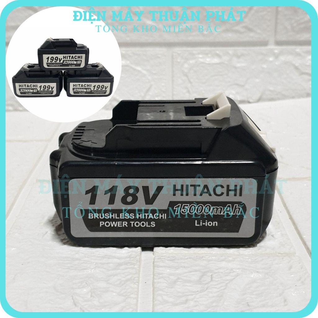 Pin máy khoan hitachi  makita dewalt máy 10 cell màu tím 199V, 118V