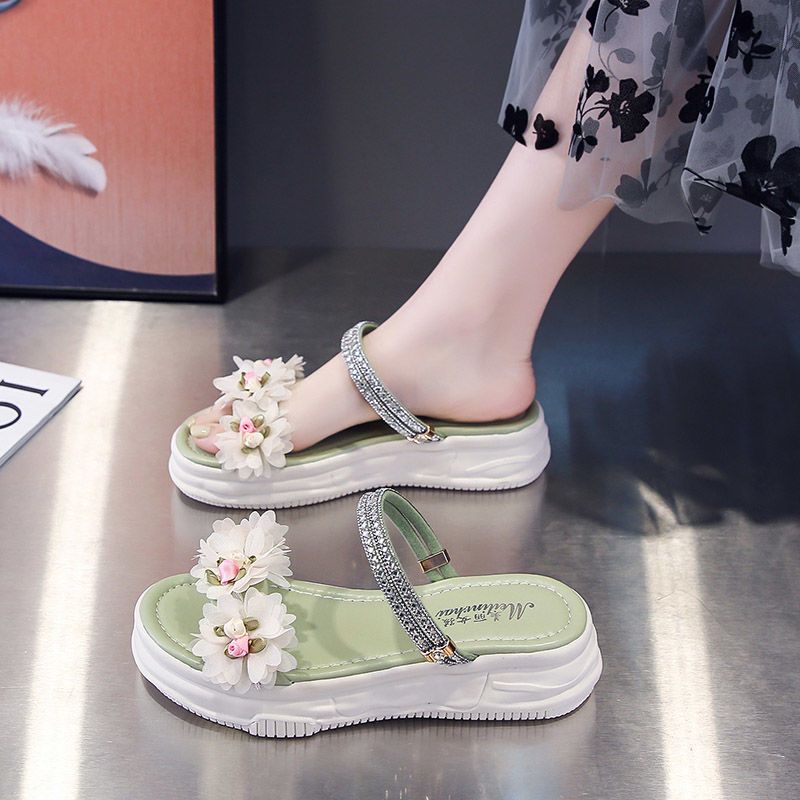 Sandal Thiết Kế Mới Họa Tiết Hoa Cao Cấp Thời Trang