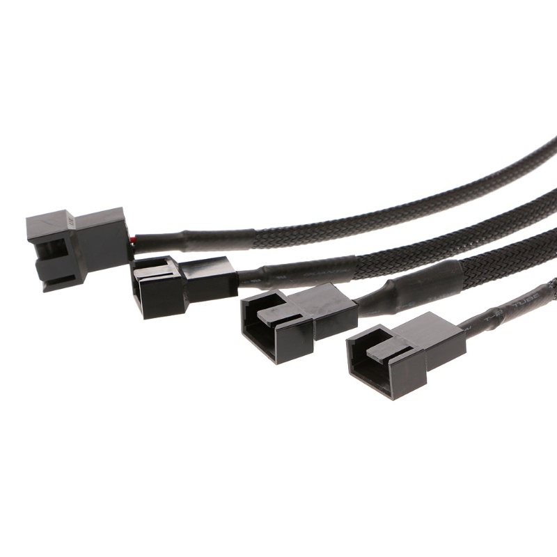 Cáp Quạt Tản Nhiệt Mở Rộng 4 Pin PWM 1 Sang 4 Chiều Màu Đen Cho Máy Tính / Vỏ Quạt Tản Nhiệt