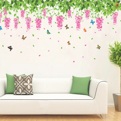 Decal dán tường dàn hoa tigon lớn | BigBuy360 - bigbuy360.vn