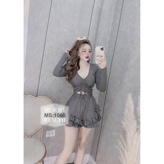 Sét áo rút và chân váy xoè siêu xinh xắn bigsize 50-90kg