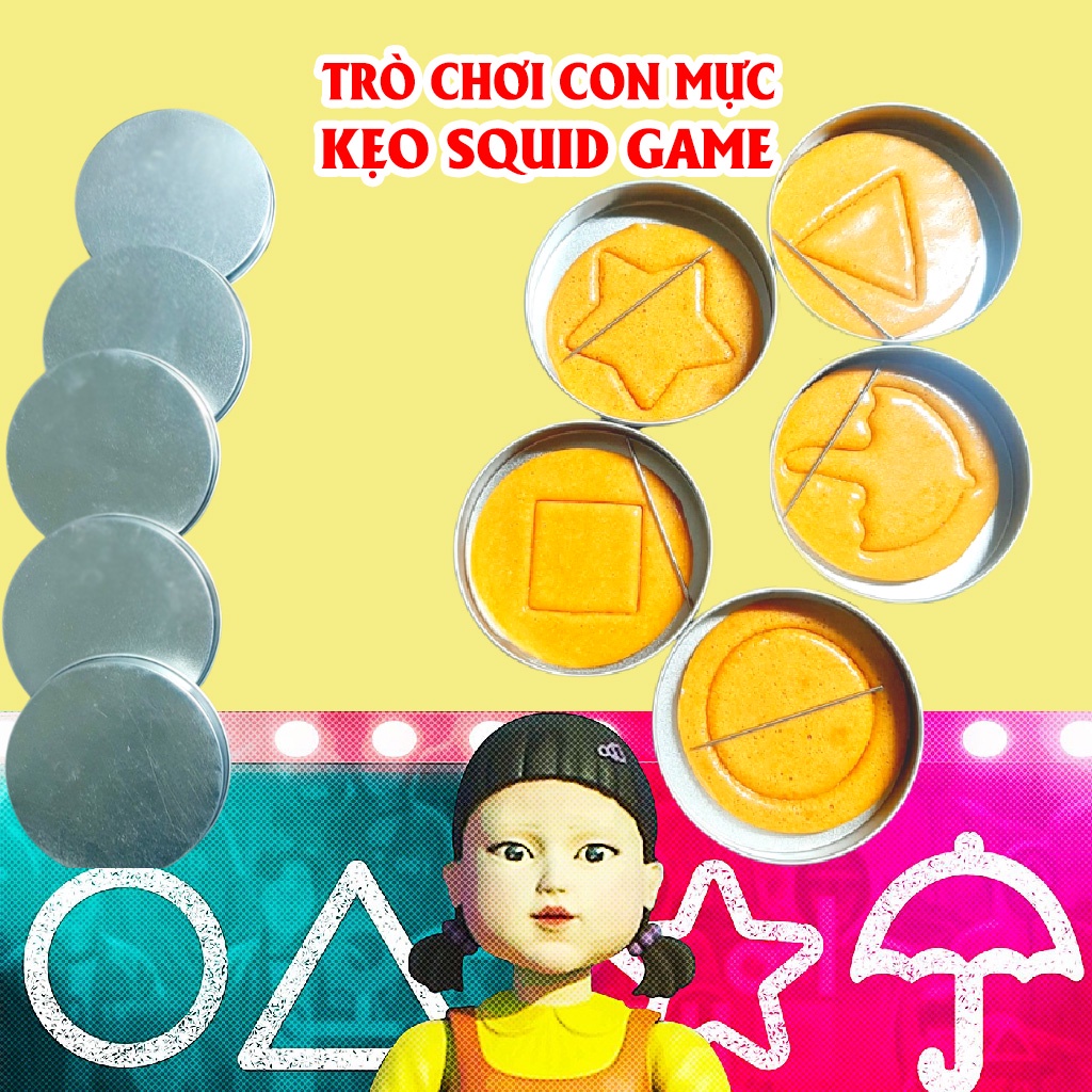 Trò Chơi Con Mực Squid Game Tách Kẹo Trò Tách Kẹo Squid Game Giải Trí Siêu Hấp Dẫn SQ100