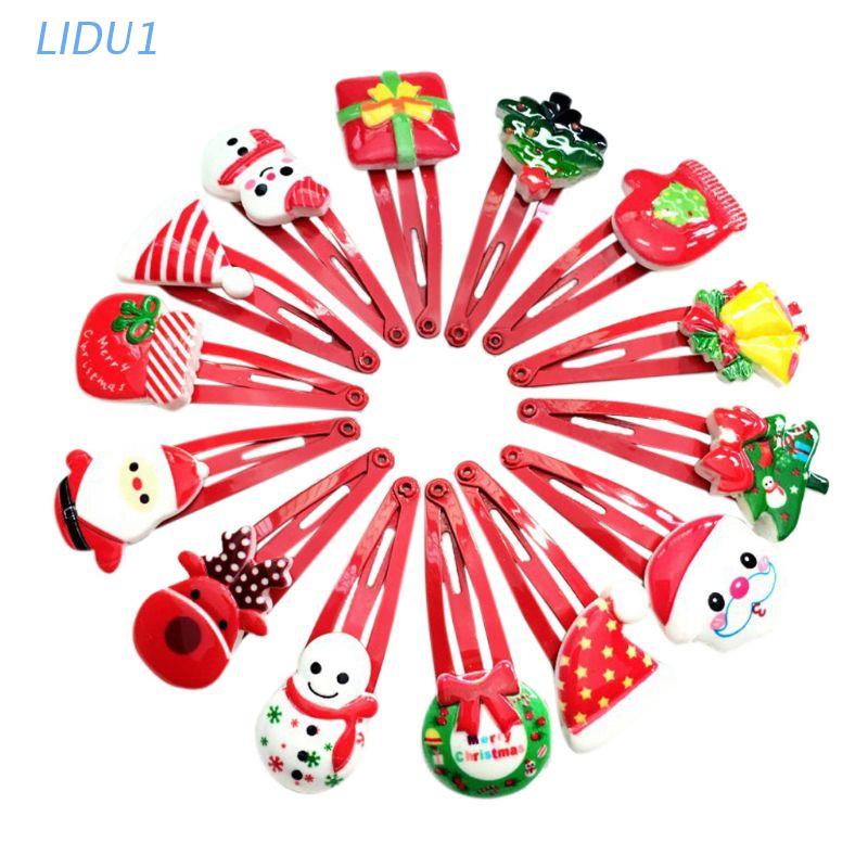 Kẹp tóc hoạt hình phong cách Giáng Sinh cho nữ LIDU1