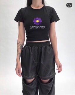 Áo croptop ngắn tay