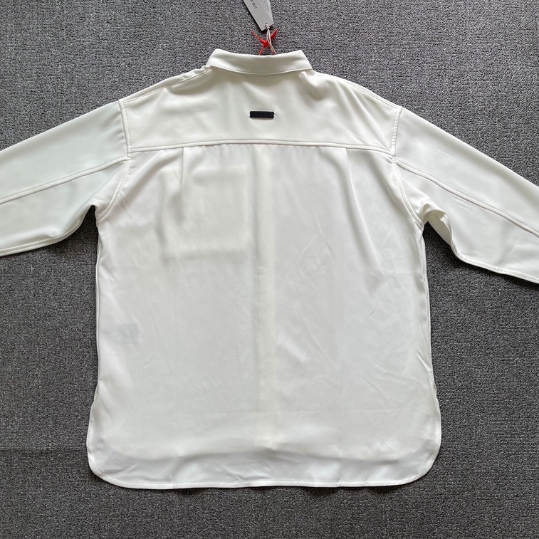 ⚡️ - Áo Sơ Mi FOG Fear Of God Seventh Collection Easy Collared Shirt White, Áo sơ mi trắng oversize FOG