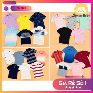 Áo thun cổ lật bé trai Oshkosh xuất xịn chất cotton + thun cá sấu cho bé trai