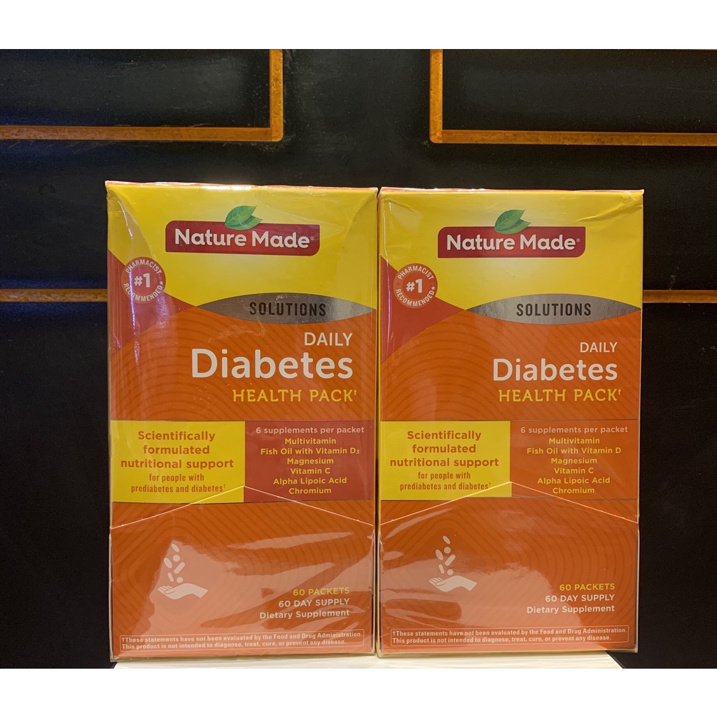 Thực phẩm chức năng điều hòa tiểu đường Nature Made Diabetes Health Pack 60 Gói
