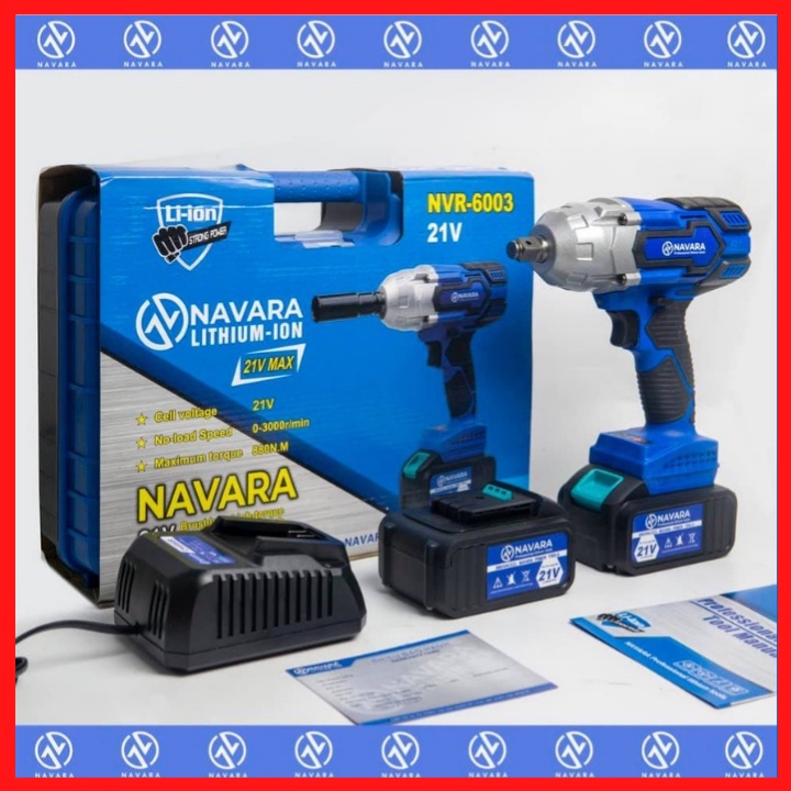 Máy siết bulong NAVARA NVR-6003 chính hãng lực siết 880n.m cho sửa xe lưu động cần lực siết mạnh