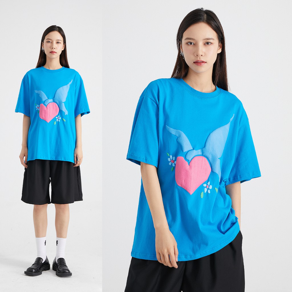 Áo thun FunkyFun Love in Peace tay lỡ form rộng 100% cotton | BigBuy360 - bigbuy360.vn