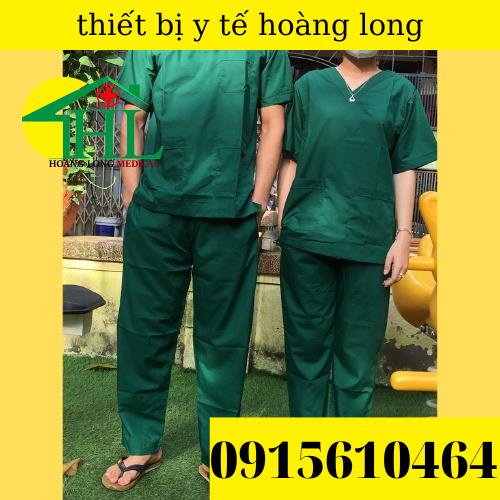 Bộ scrubs bác sĩ, quần áo y tế xanh lá cây nam, nữ các size S M L XL