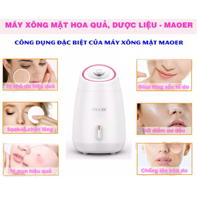 Máy Xông Mặt, Máy Xông Hơi Mặt Maoer Xông Đa Năng Các Loại Tinh Dầu Hoa Quả Thảo Dược - Tmart4.0