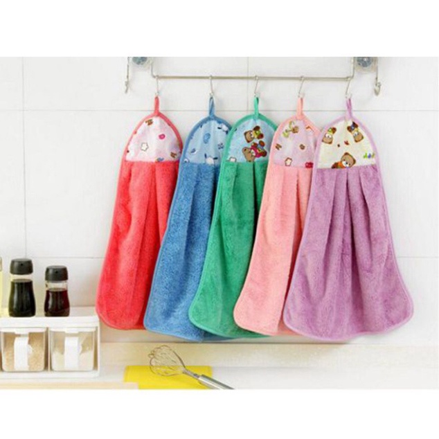 Khăn lau tay treo tường siêu mềm sợi cotton, khăn lau tay nhà bếp treo tường