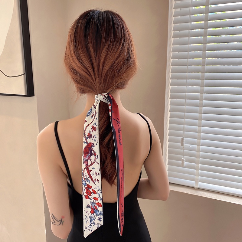 Dây Buộc Tóc Thắt Nơ Bướm Vải Lụa Thời Trang Hàn Quốc Cho Nữ