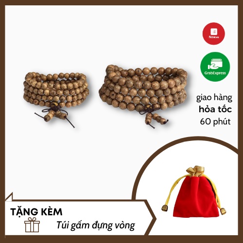 Vòng Tay Trầm Hương Chuỗi 108 Hạt Trầm Tự Nhiên mùi hương nhẹ nhàng - Yến888