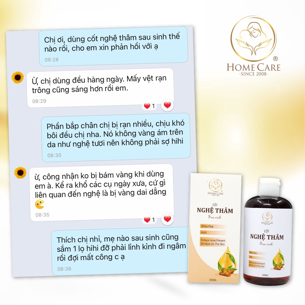 Cốt nghệ hạ thổ Home Care làm đẹp da cho mẹ sau sinh 500ml
