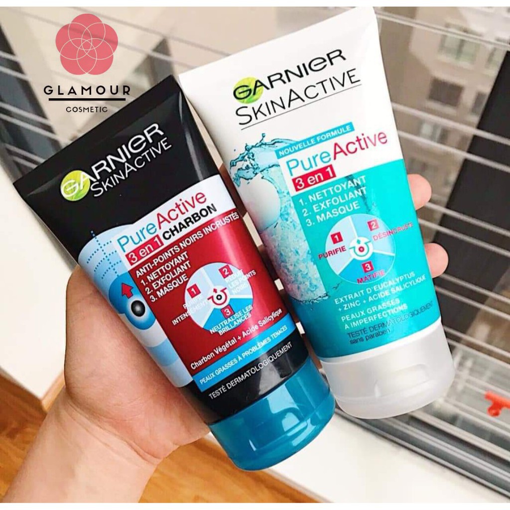 Sữa Rửa Mặt Garnier Skinactive Hautklar 3in1 Dành Cho Da Mụn & Bị Nhờn - màu xanh