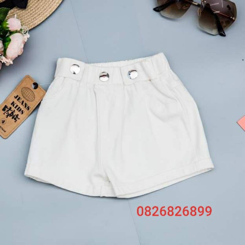 (Size 12-45kg) Quần sooc Jean Giấy Cao Cấp Siêu Mềm Mát, Co Giãn Bé Gái