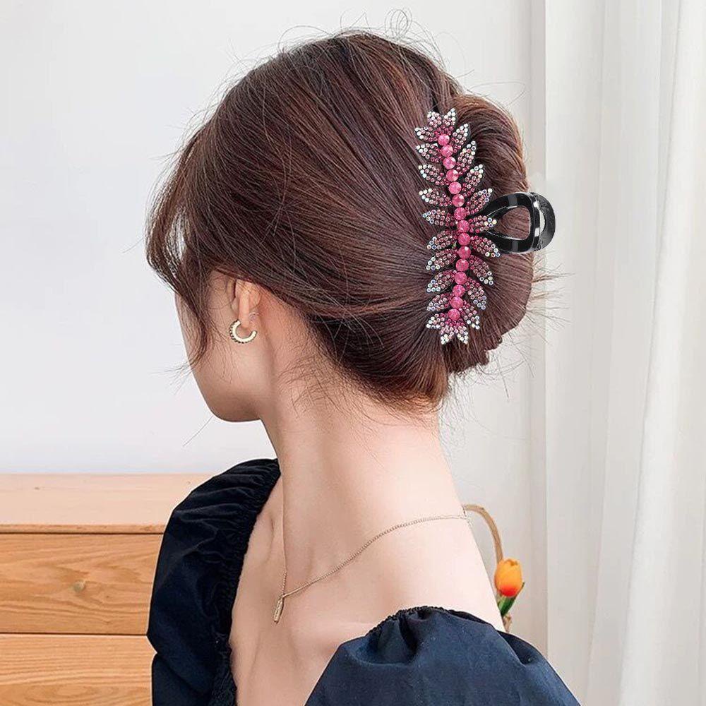 Kẹp Tóc Càng Cua / Cá Mập Hình Chiếc Lá Kiểu Vintage Cho Nữ