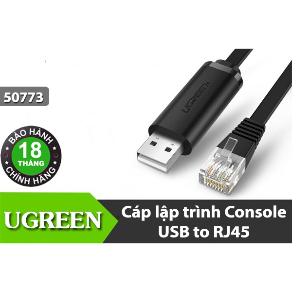 Cáp lập trình Console USB to RJ45 FTDI chính hãng Ugreen 50773 cao cấp