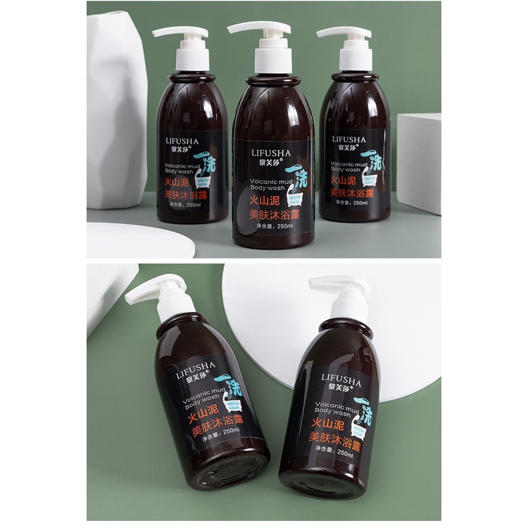 Sữa Tắm Bùn Núi Lửa Lifusha 250ml Làm Sạch Sâu Dưỡng Ẩm Làm Trắng Da